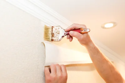 Pose de papier peint à la Tour-du-Meix — revêtements muraux et toiles de verre